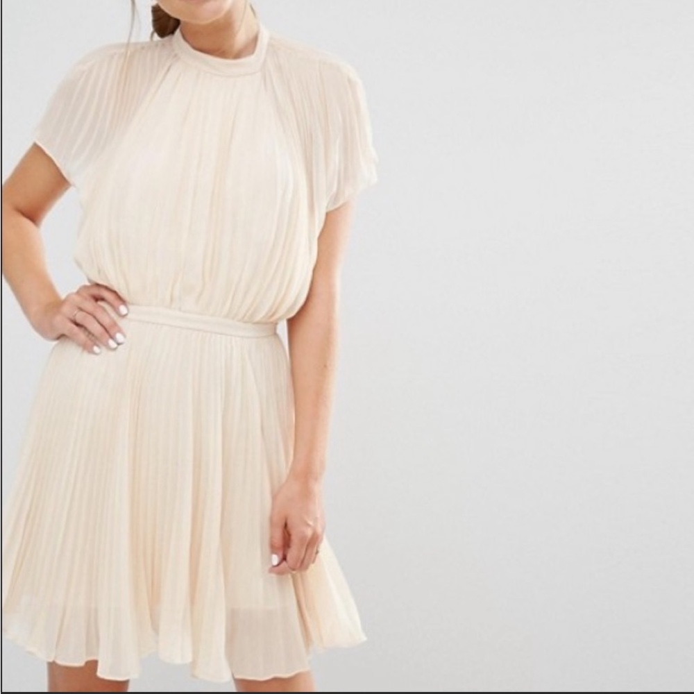 Keepsake the Label Come Back Accordion Pleat Skirt Open Back XXS